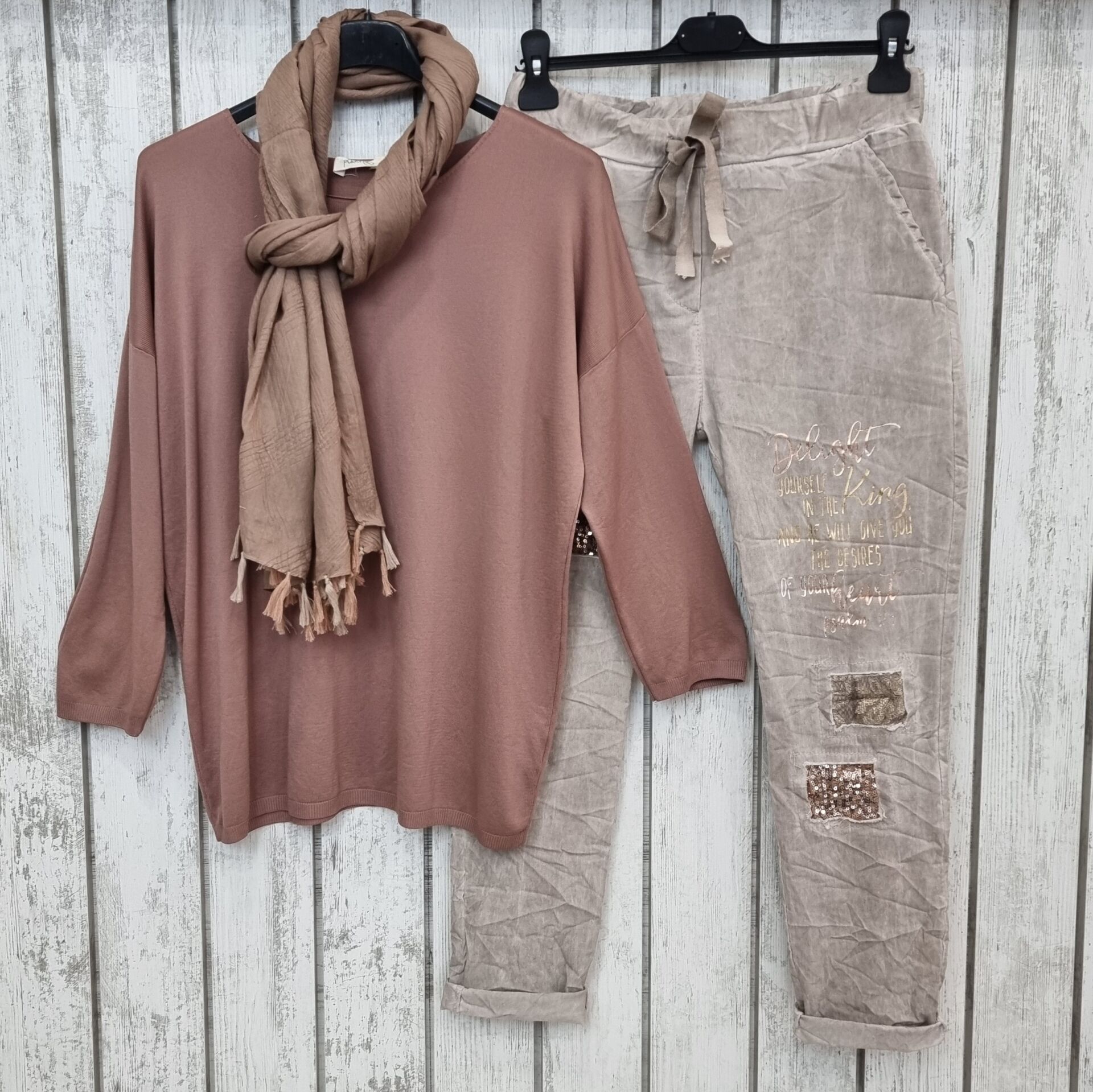 Viskon Şal Kahverengi