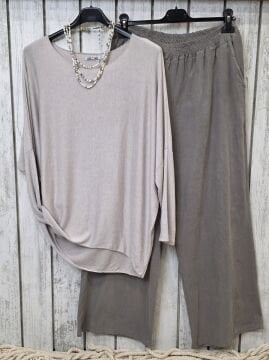 Yumuşak Doku Basic İtalyan Triko Kazak Taş Bej