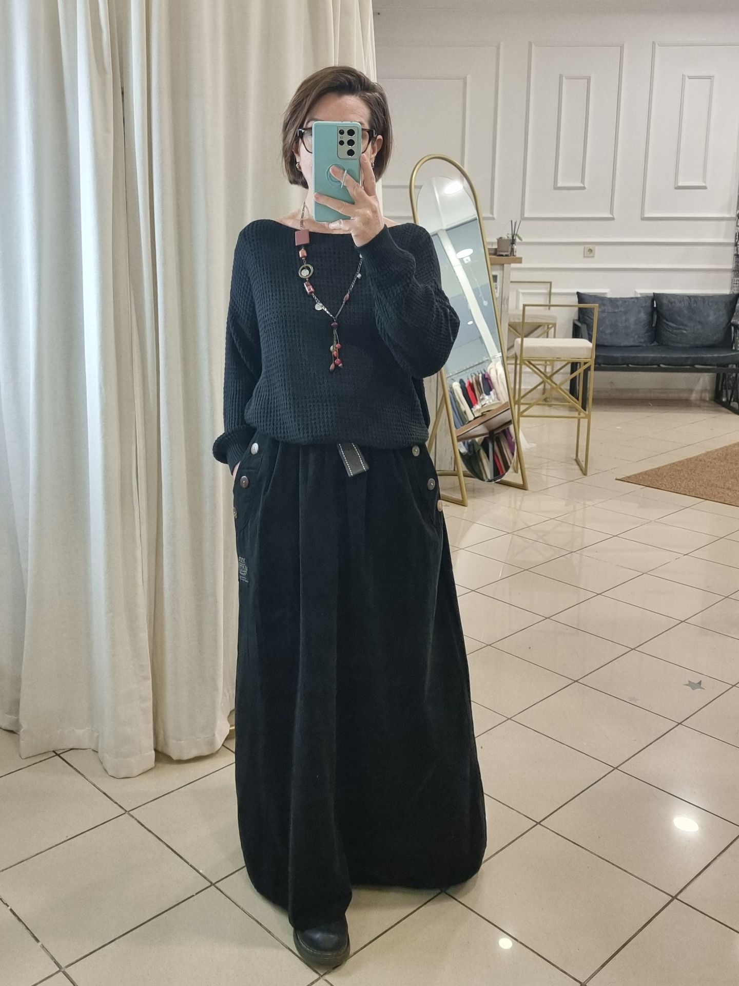 Modal Ajurlu Kazak Siyah