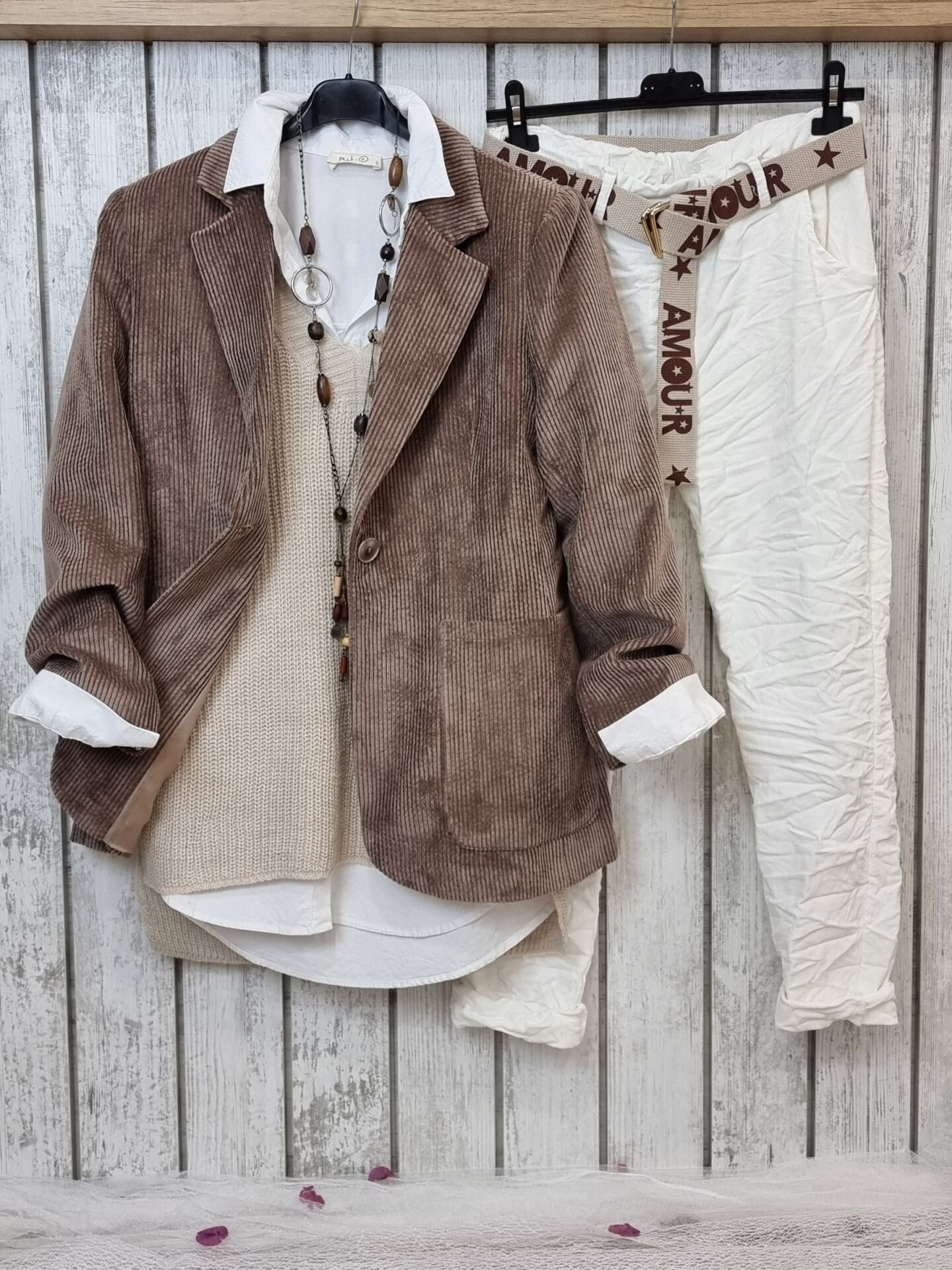 Fitilli Kadife Ceket Kahve