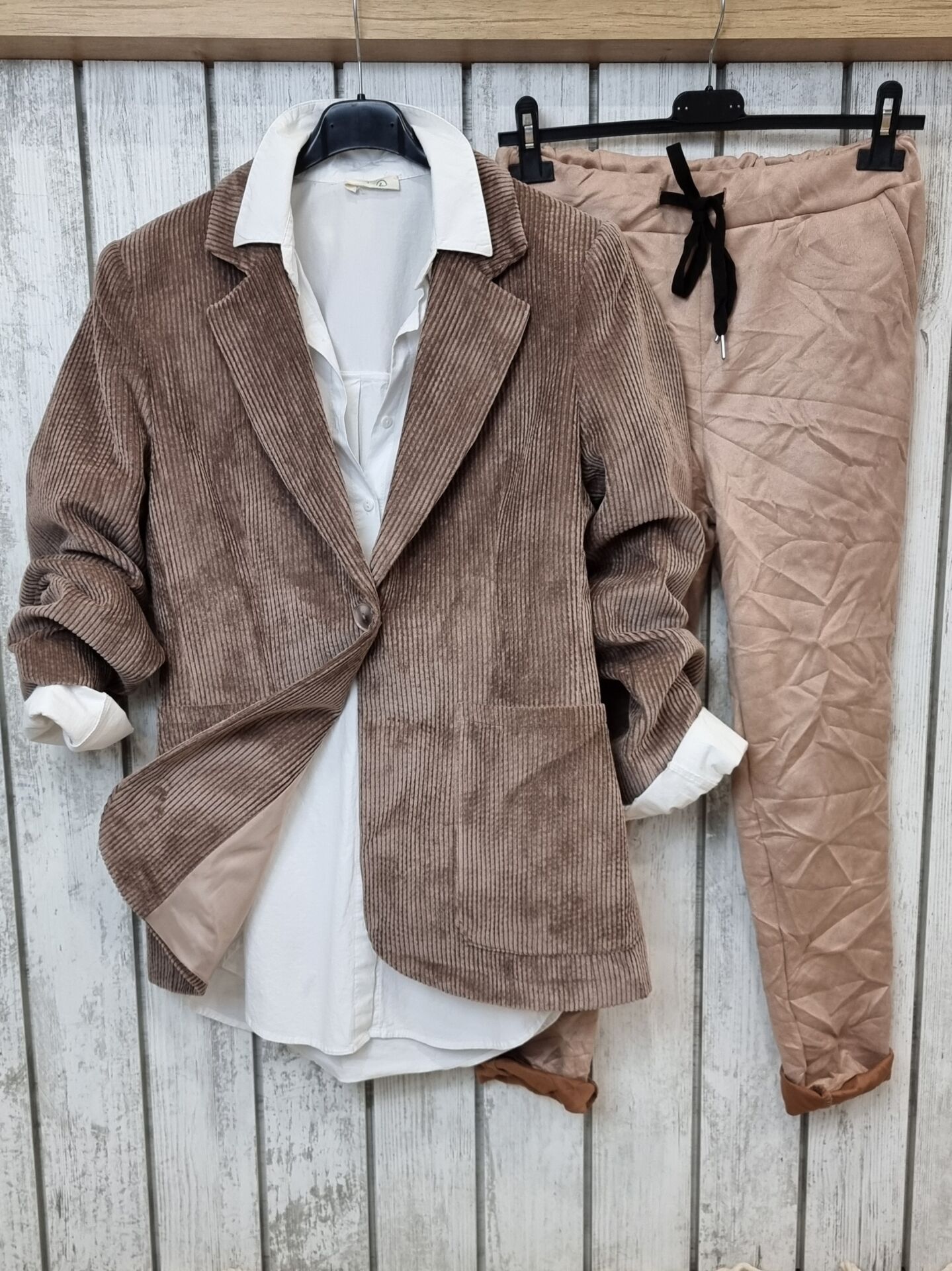 Fitilli Kadife Ceket Kahve