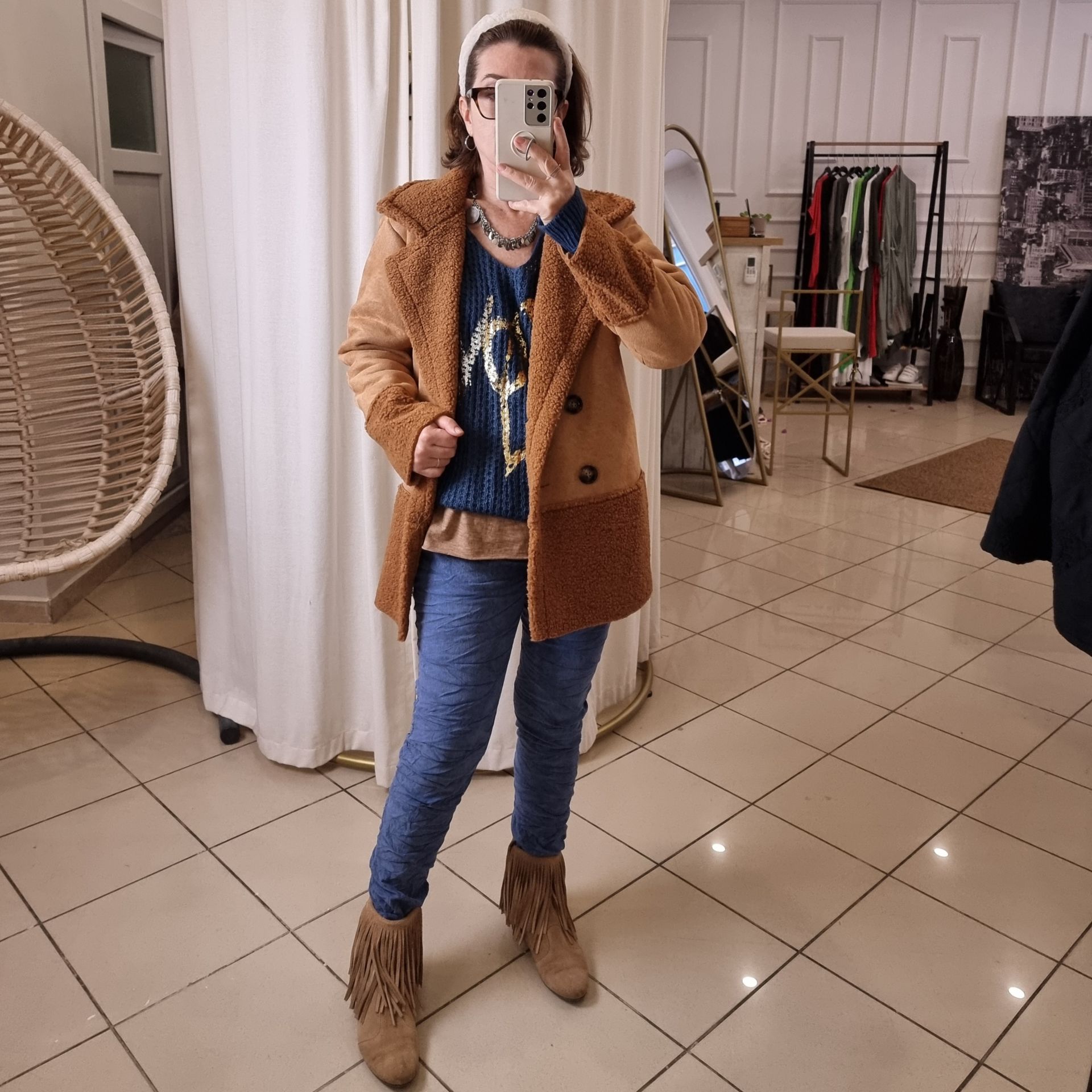 İçi Peluş İtalyan Napa Kaban Taba
