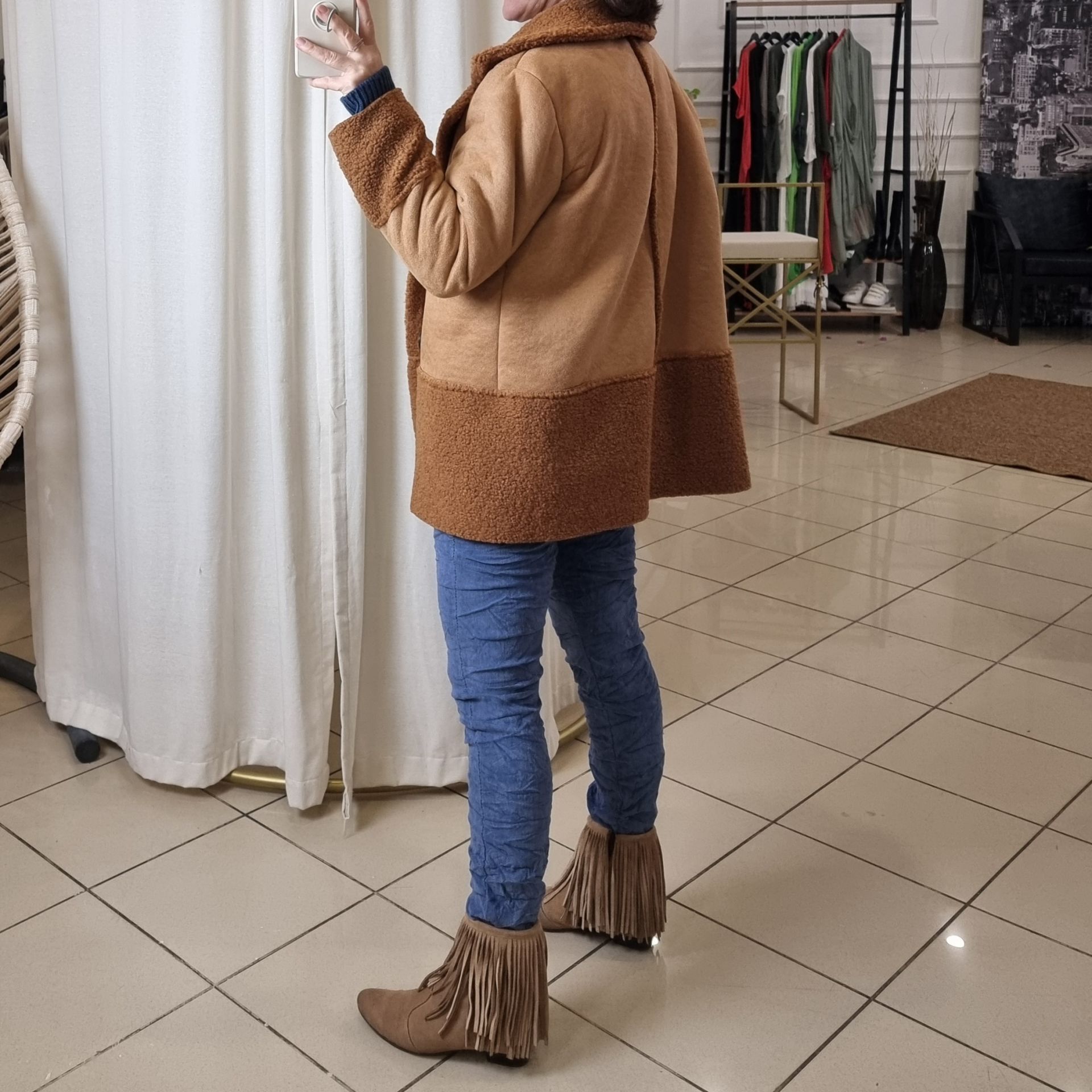 İçi Peluş İtalyan Napa Kaban Taba