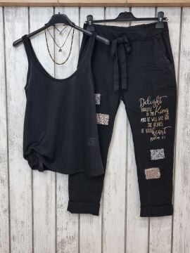 İnce Askılı Siyah Atlet