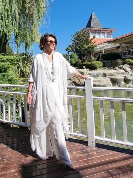 İpekli İtalyan Pantolon Bej