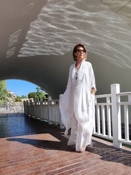 İpek Yaka İtalyan Tunik Bej