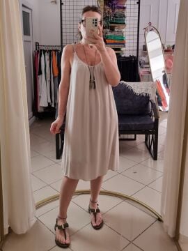 İnce Askı Viskon Bej Elbise İtalyan