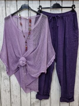 Oversize File Mor Bluz