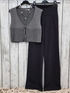 Selanik Örme Yelek Antrasit