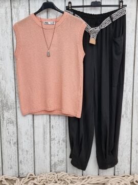 Merserize Triko Süveter Somon