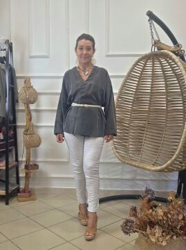 Oversize Liyosel Ceket Gri