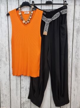 Yumuşak Triko Atlet Bluz Turuncu