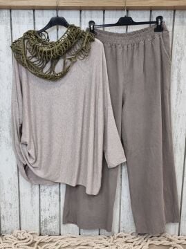 Vizon Düz Kesim İnce Kadife Pantolon İtalyan