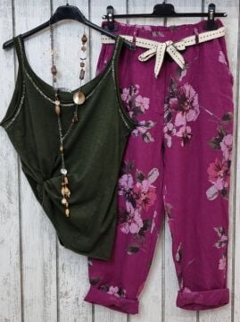 Pamuklu İtalyan Atlet Koyu Haki