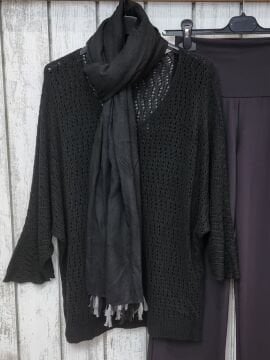 Viskon Şal Siyah