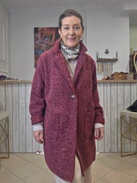 İtalyan Buklet Ceket Kaban Bordo