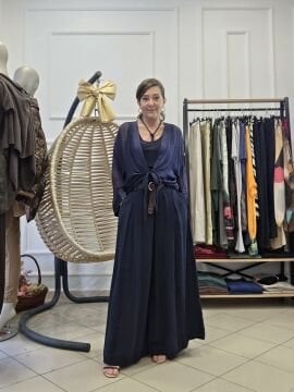 Mercan Lacivert Kolye