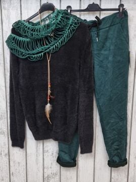 Kafes Fular Petrol Yeşil