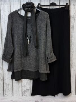 Büyük Beden Çift Katlı İtalyan Moher Kazak