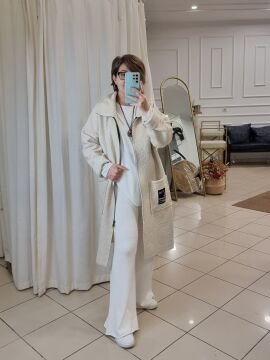 İtalyan Buklet Manto Kaban Ekru