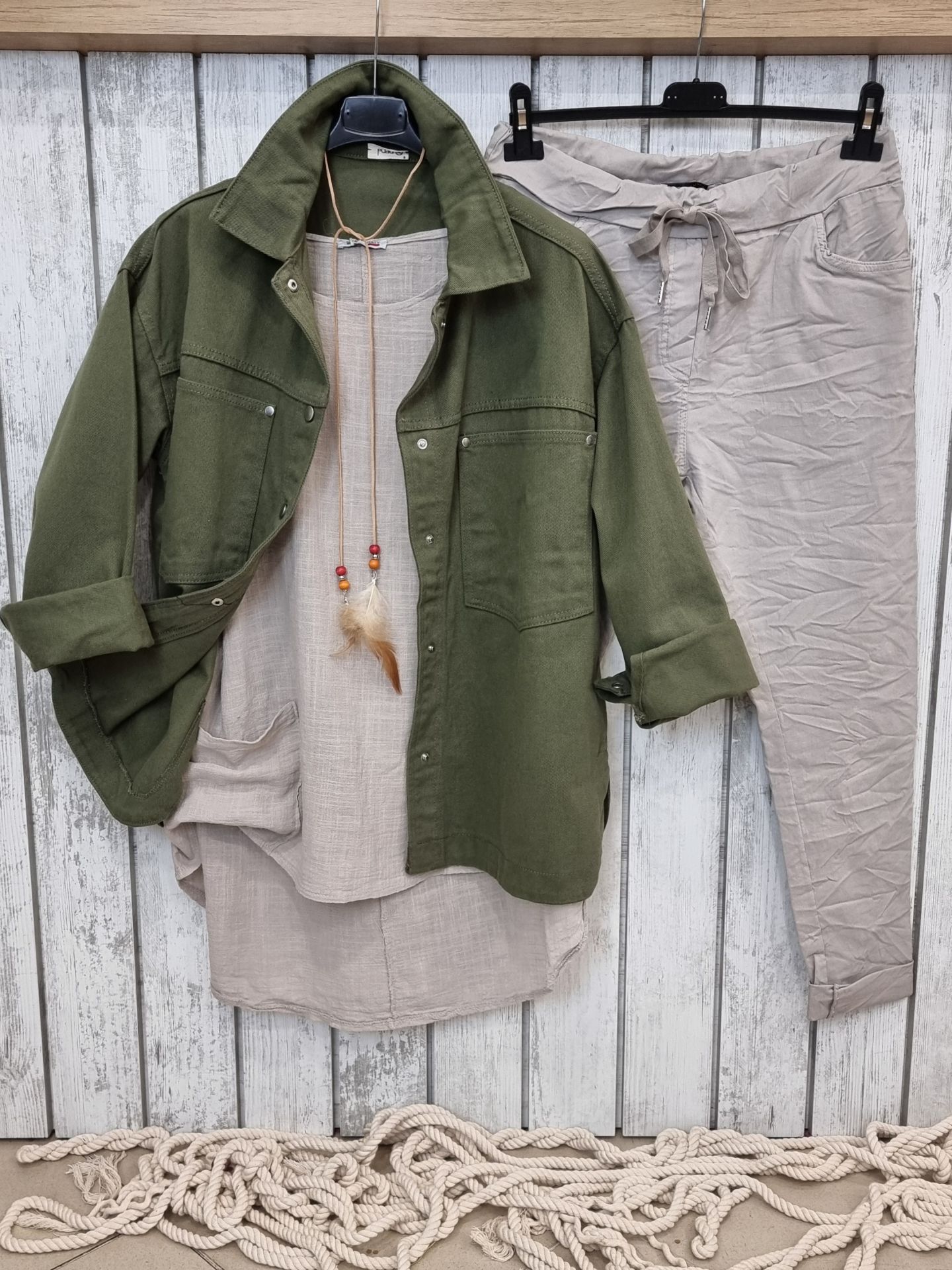 Likralı Büyük Beden Pantolon Bej