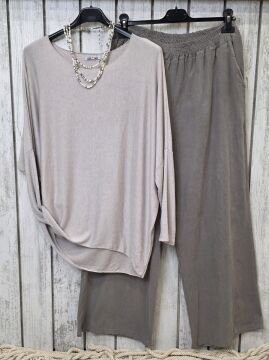 Yumuşak Doku Basic İtalyan Triko Kazak Taş Bej