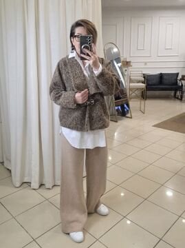 Yünlü Yumuşak Triko Pantolon Camel