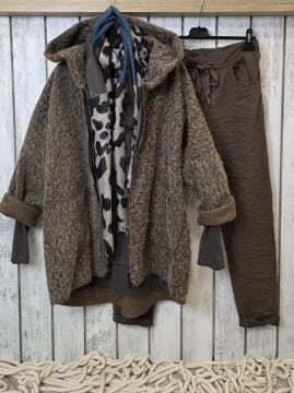 Likralı İtalyan Pantolon Sütlü Kahve