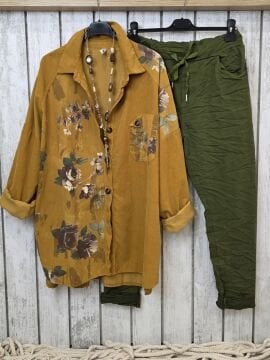 Likra İtalyan Pantolon Navy Yeşil