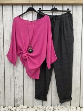 Oversize İtalyan Müslin Bluz Pembe