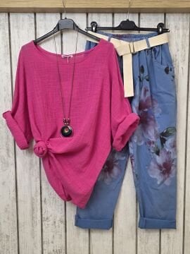 Oversize İtalyan Müslin Bluz Pembe