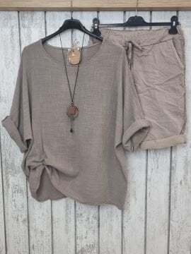 Oversize İtalyan Müslin Vizon Bluz Fango