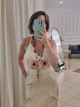 Otantik Triko Örme Bralet Green