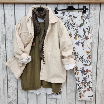 Ponponlu Viskon Fular Kahverengi