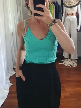 Fitilli Askılı Triko Atlet Turkuaz