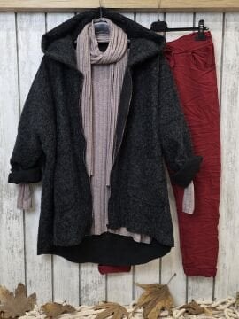 Siyah Kısa Buklet Kaban İtalyan