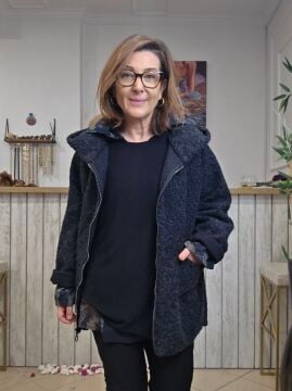 Kısa Buklet Kaban İtalyan Siyah