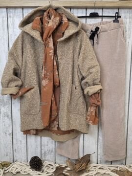 Kısa Buklet Kaban İtalyan Camel