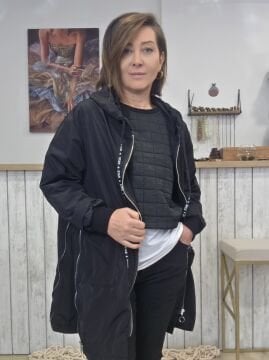 Su Geçirmez İtalyan Yağmurluk Siyah