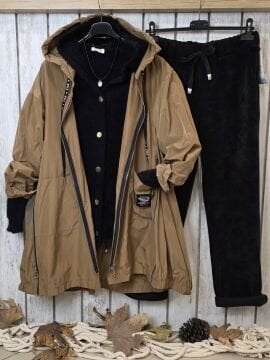 Su Geçirmez İtalyan Yağmurluk Camel