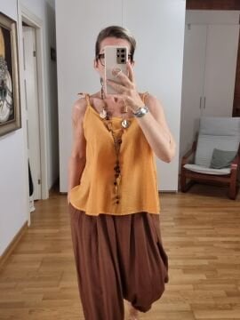 Oversize Poplin Atlet Turuncu