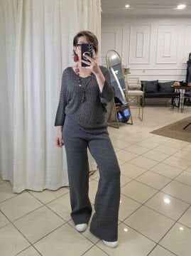 Bol Paça Triko Pantolon Antrasit