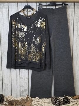 Bol Paça Triko Pantolon Antrasit