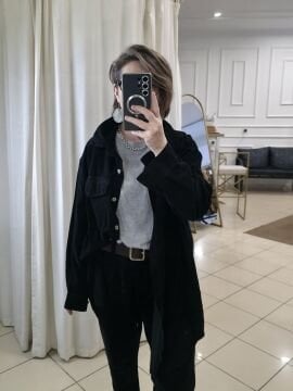 Oversize İtalyan Kadife Tunik Gömlek Siyah