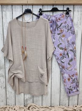 Süet İp Kuştüyü Kolye