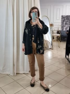 Likralı İtalyan Pantolon Koyu Camel