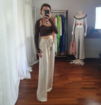 Fitilli Kaşkorse Kahverengi Crop