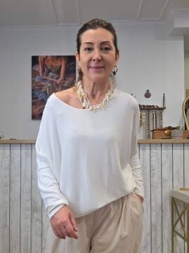 Yumuşak Doku Basic Triko Kazak İtalyan Beyaz