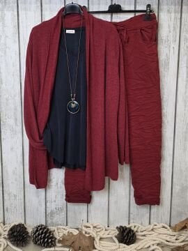 Likralı İtalyan Pantolon Bordo