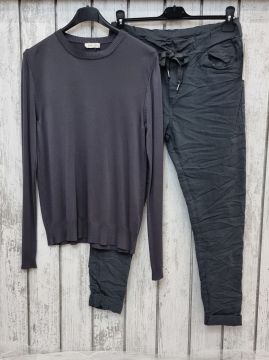 Slim Fit Yumuşak Basic Triko Bluz Antrasit